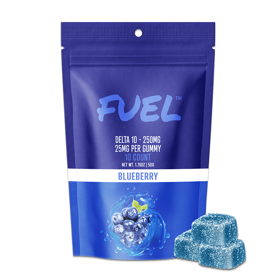 Blueberry GUMMIES, 250mg DELTA10, 10count